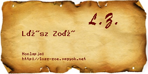 Lősz Zoé névjegykártya